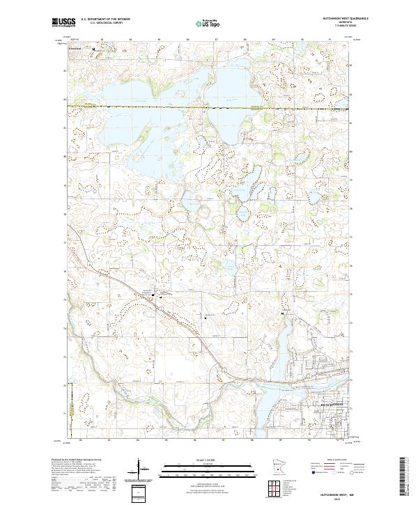Hutchinson West, MN — USGS 7.5-minute topo (2022)