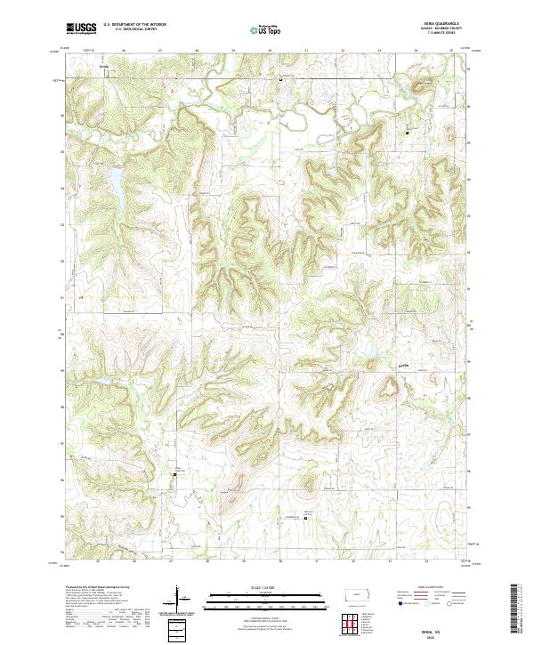 Xenia, KS — USGS 7.5-minute topo (2022)