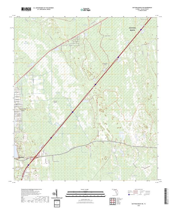 Daytona Beach SW, FL — USGS 7.5-minute topo (2024)