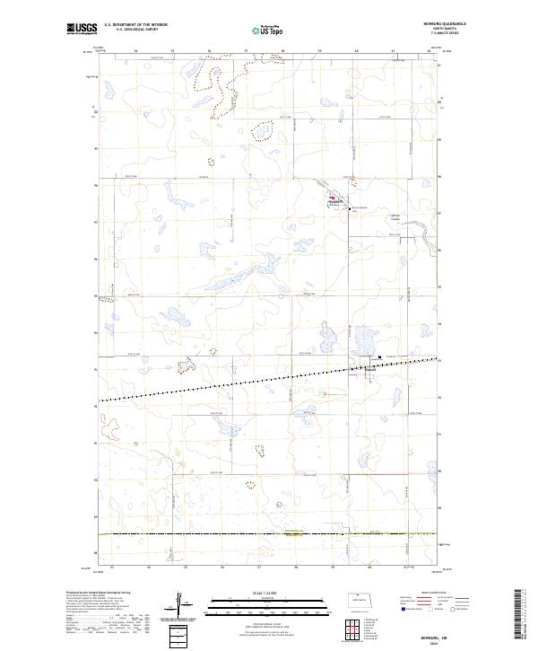 Newburg, ND — USGS 7.5-minute topo (2024)
