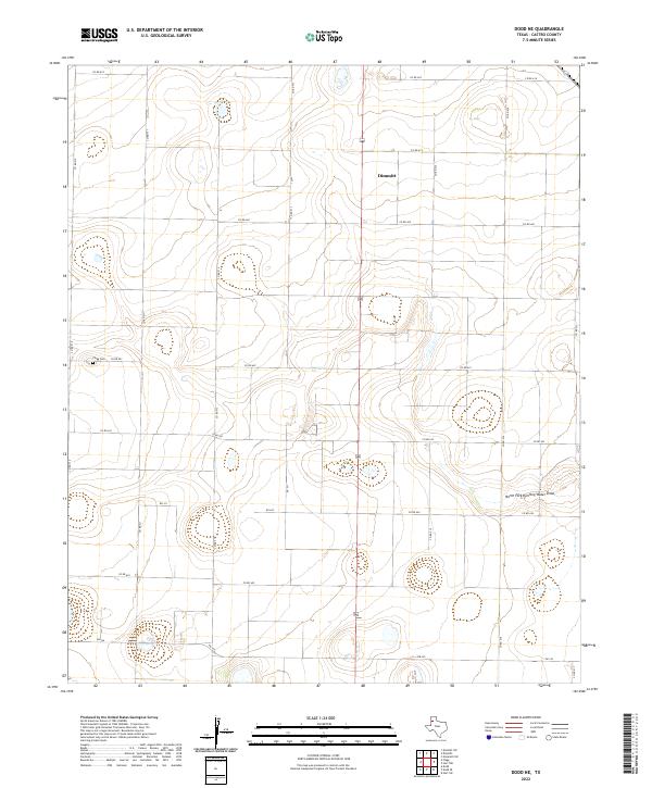 Dodd NE, TX — USGS 7.5-minute topo (2022)