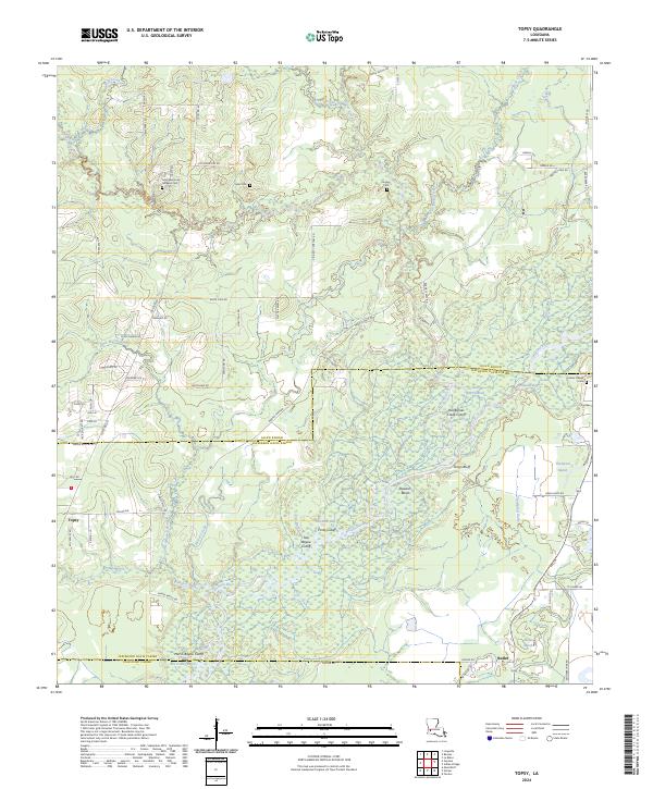 Topsy, LA — USGS 7.5-minute topo (2024)