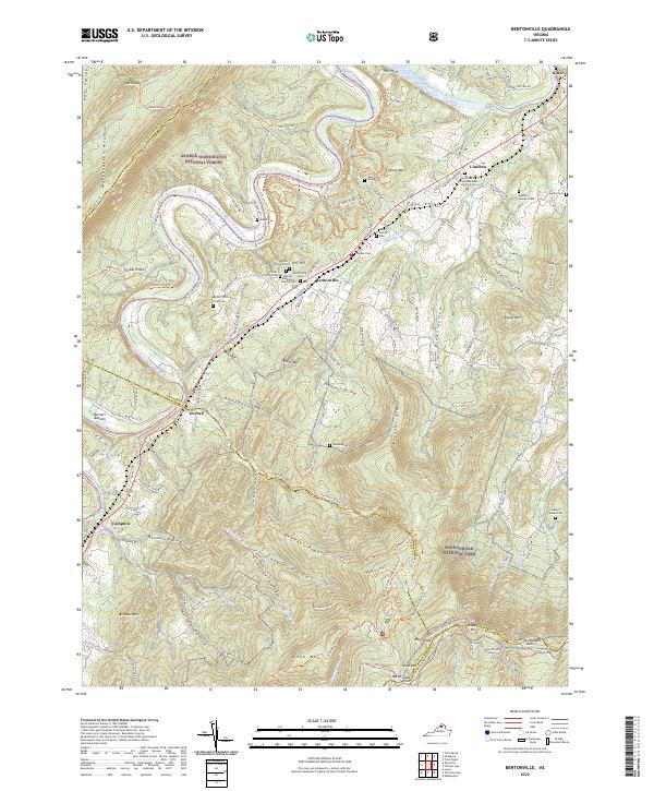 Bentonville, VA — USGS 7.5-minute topo (2022)