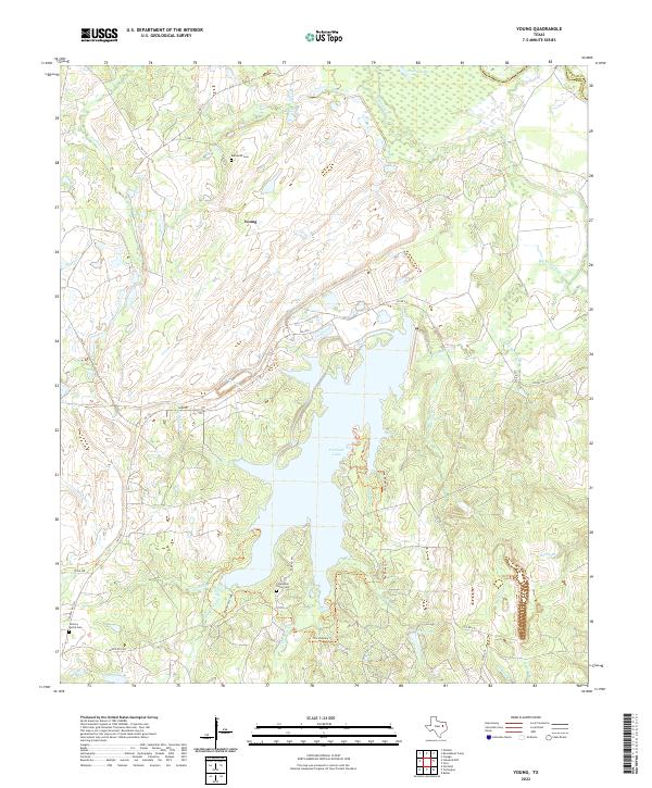 Young, TX — USGS 7.5-minute topo (2022)
