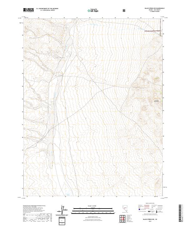 Black Spring NW, NV — USGS 7.5-minute topo (2021)