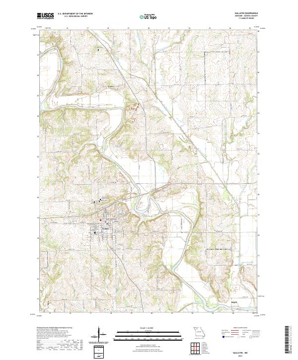 Gallatin, MO — USGS 7.5-minute topo (2021)