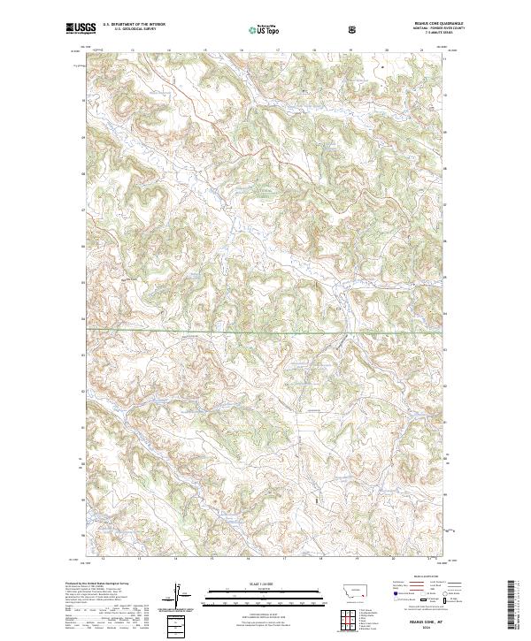 Reanus Cone, MT — USGS 7.5-minute topo (2024)