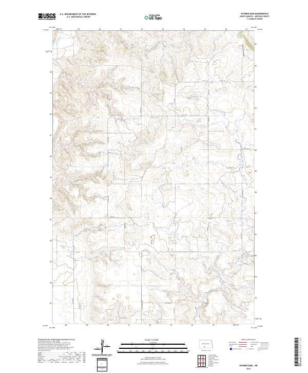 Nygren Dam, ND — USGS 7.5-minute topo (2024)