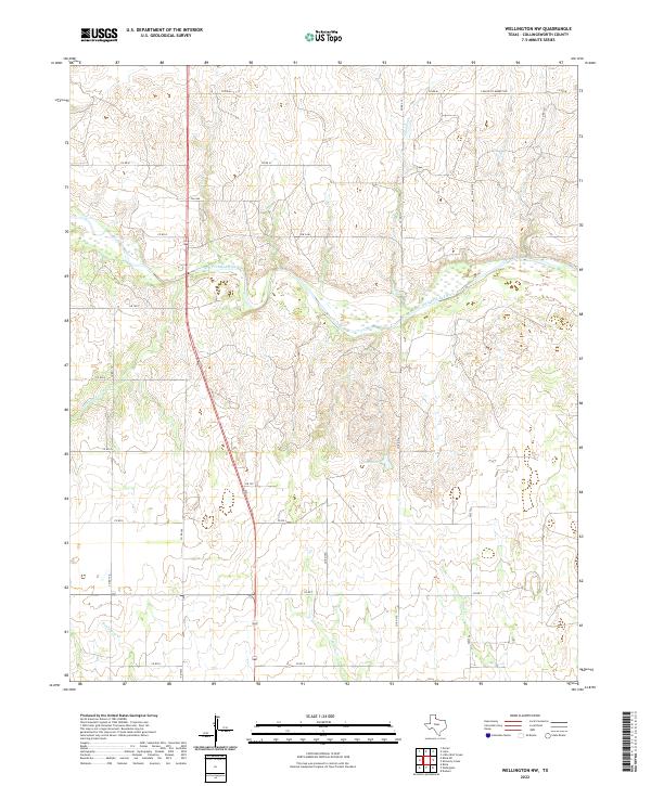Wellington NW, TX — USGS 7.5-minute topo (2022)