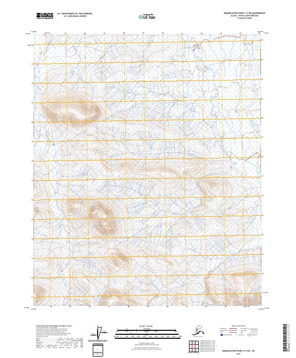 Demarcation Point C-2 SW, AK — USGS 7.5-minute topo (2023)