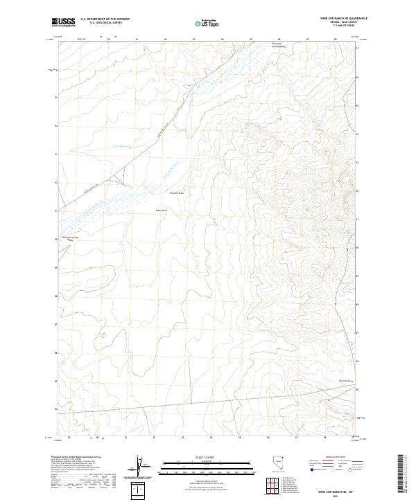 Wine Cup Ranch NE, NV — USGS 7.5-minute topo (2021)