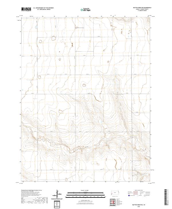 Mattox Draw NE, KS — USGS 7.5-minute topo (2022)