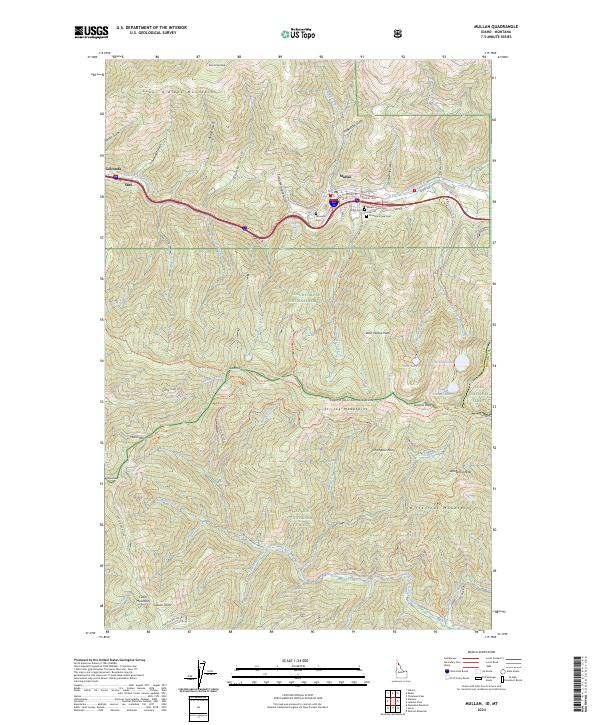 Mullan, ID-MT — USGS 7.5-minute topo (2024)