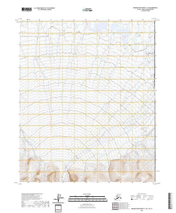 Demarcation Point C-1 SE, AK-YT — USGS 7.5-minute topo (2023)