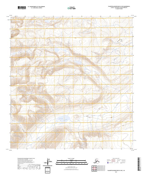 Talkeetna Mountains B-2 NW, AK — USGS 7.5-minute topo (2023)