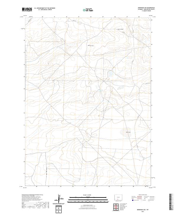 Dennison Cap, WY — USGS 7.5-minute topo (2021)
