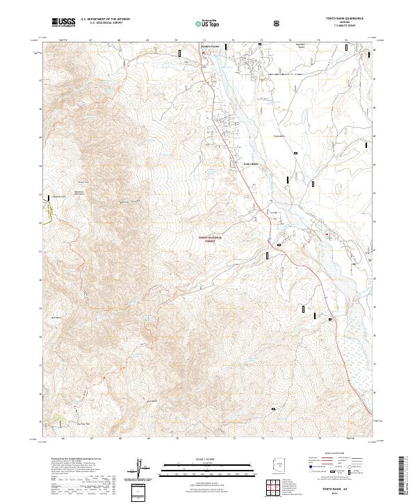 Tonto Basin, AZ — USGS 7.5-minute topo (2021)