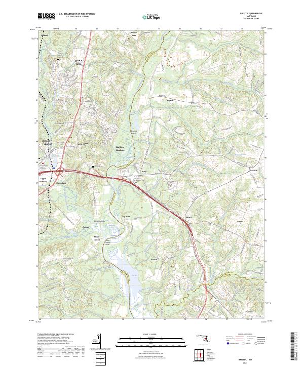 Bristol, MD — USGS 7.5-minute topo (2023)
