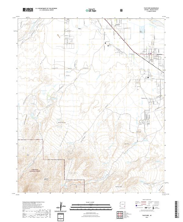 Thatcher, AZ — USGS 7.5-minute topo (2021)