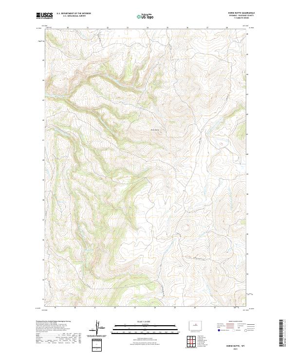 Horse Butte, WY — USGS 7.5-minute topo (2021)