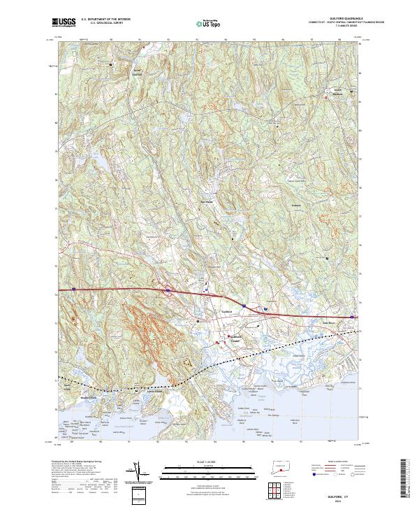Guilford, CT — USGS 7.5-minute topo (2024)