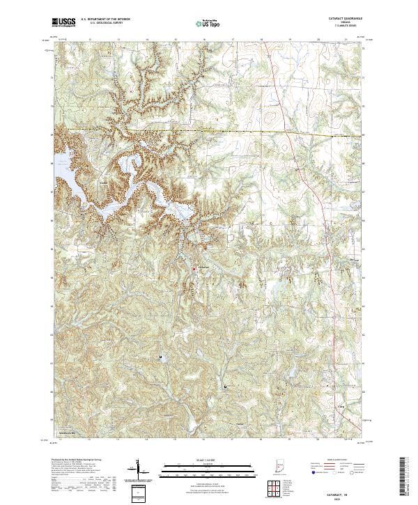Cataract, IN — USGS 7.5-minute topo (2022)