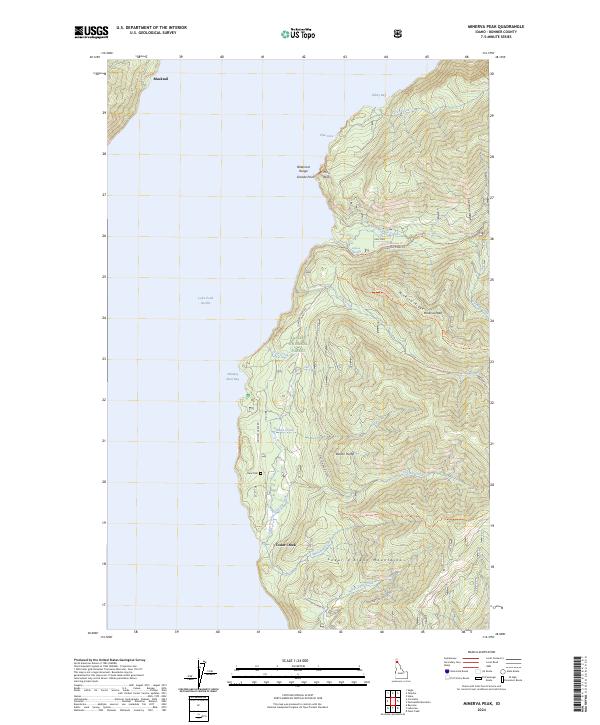 Minerva Peak, ID — USGS 7.5-minute topo (2024)