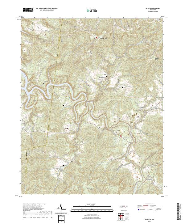 Riverton, TN — USGS 7.5-minute topo (2022)