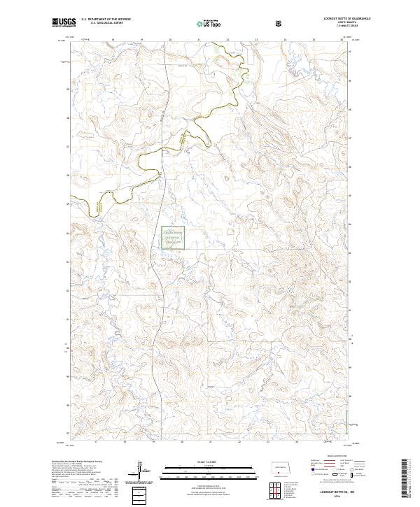 Lookout Butte SE, ND — USGS 7.5-minute topo (2024)