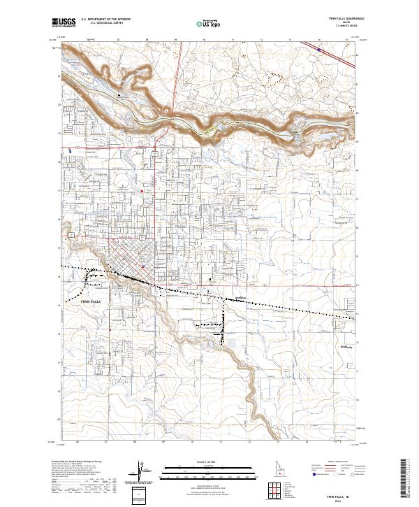 Twin Falls, ID — USGS 7.5-minute topo (2024)