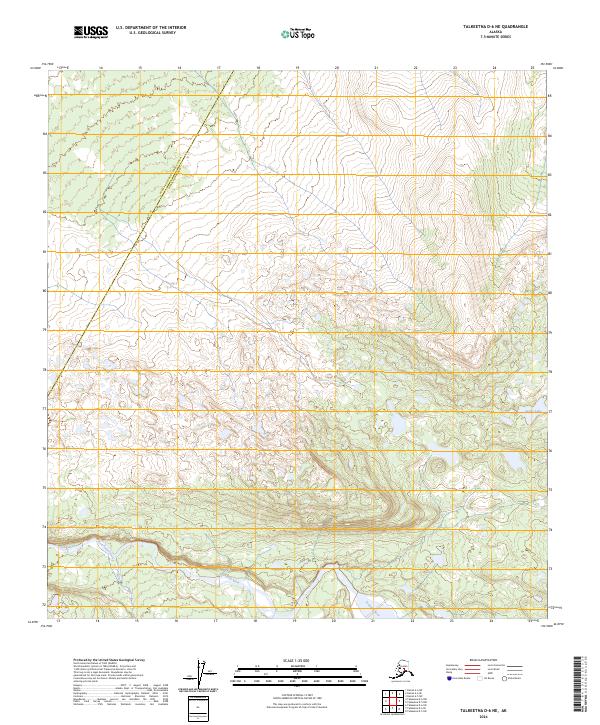 Talkeetna D-6 NE, AK — USGS 7.5-minute topo (2024)