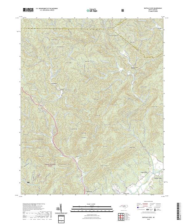 Buffalo Cove, NC — USGS 7.5-minute topo (2022)