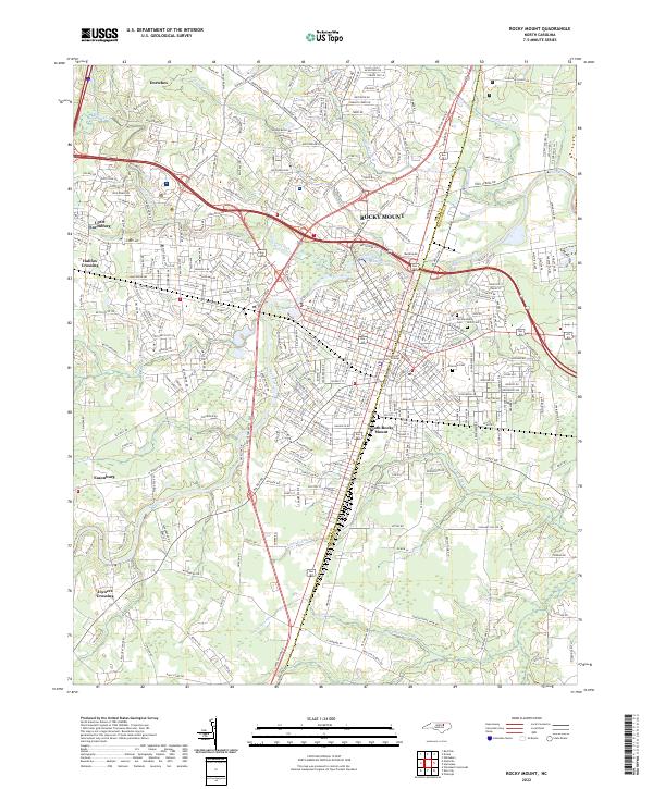 Rocky Mount, NC — USGS 7.5-minute topo (2022)