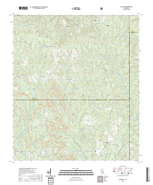 Beatrice, MS — USGS 7.5-minute topo (2024)