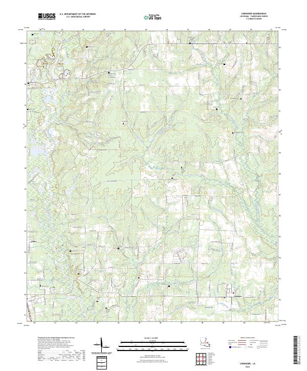 Loranger, LA — USGS 7.5-minute topo (2024)