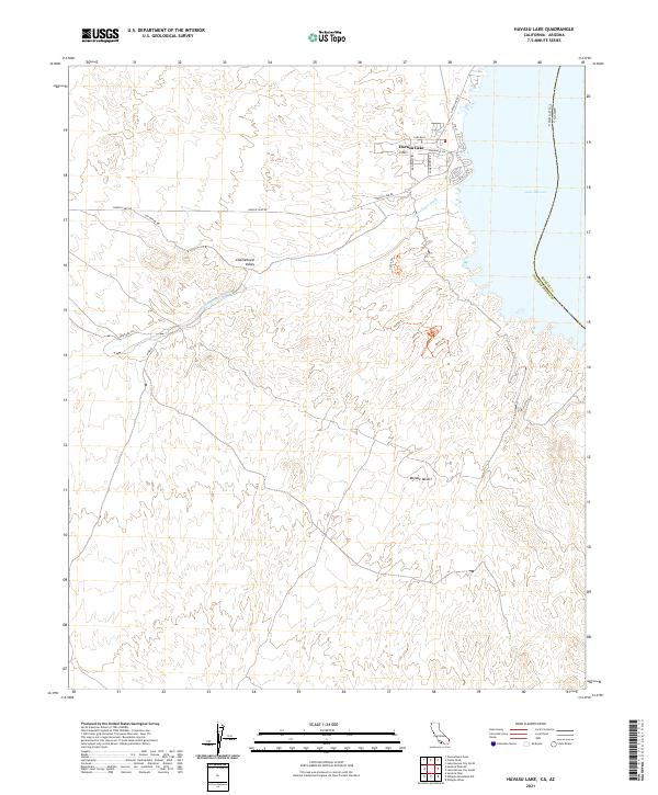 Havasu Lake, CA-AZ — USGS 7.5-minute topo (2021)