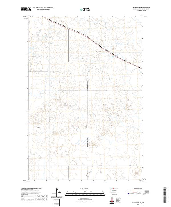 McLaughlin SW, SD — USGS 7.5-minute topo (2021)