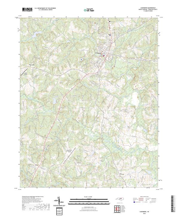 Louisburg, NC — USGS 7.5-minute topo (2022)