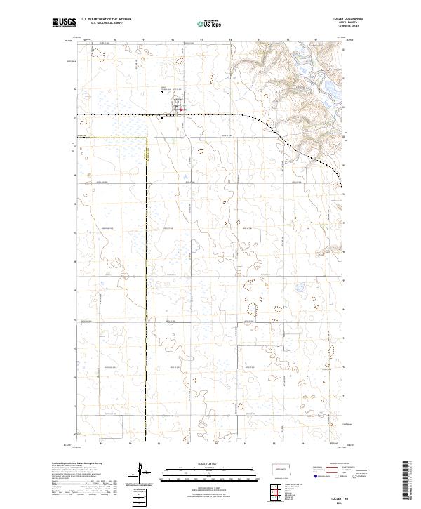 Tolley, ND — USGS 7.5-minute topo (2024)