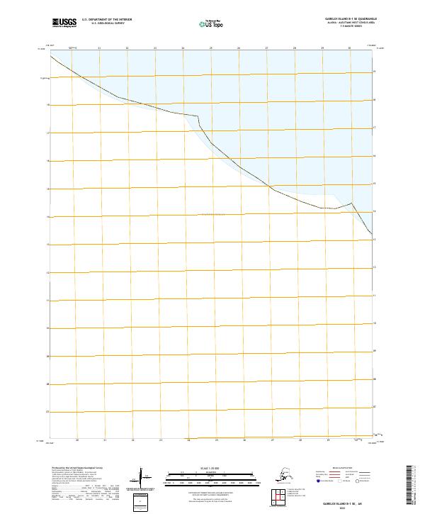 Gareloi Island B-1 SE, AK — USGS 7.5-minute topo (2021)