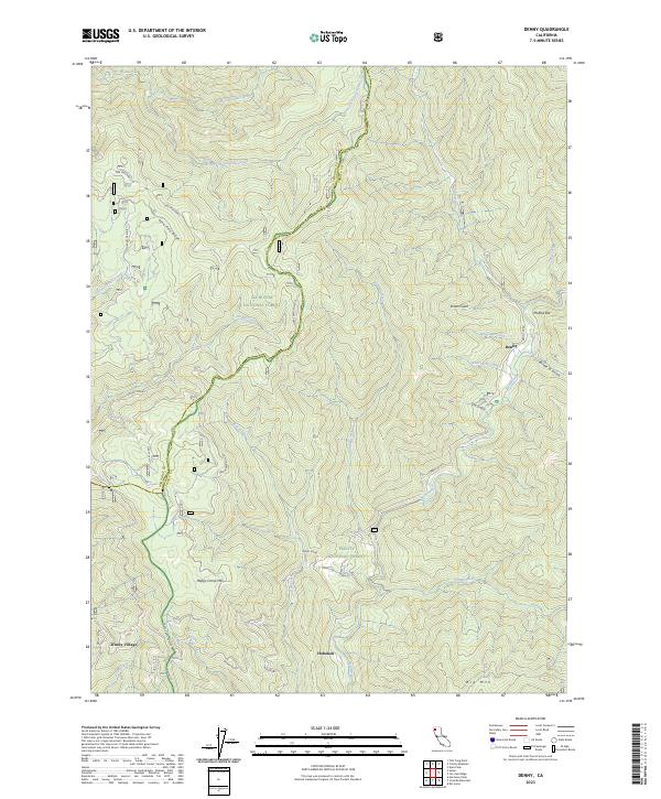 Denny, CA — USGS 7.5-minute topo (2023)