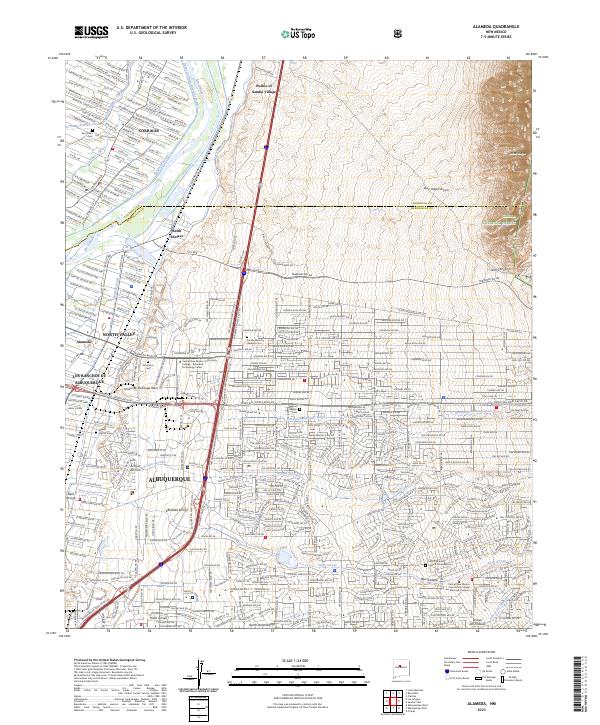 Alameda, NM — USGS 7.5-minute topo (2023)