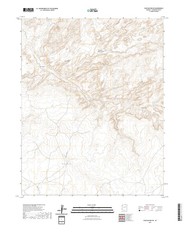Chaiyahi Rim SW, AZ — USGS 7.5-minute topo (2021)
