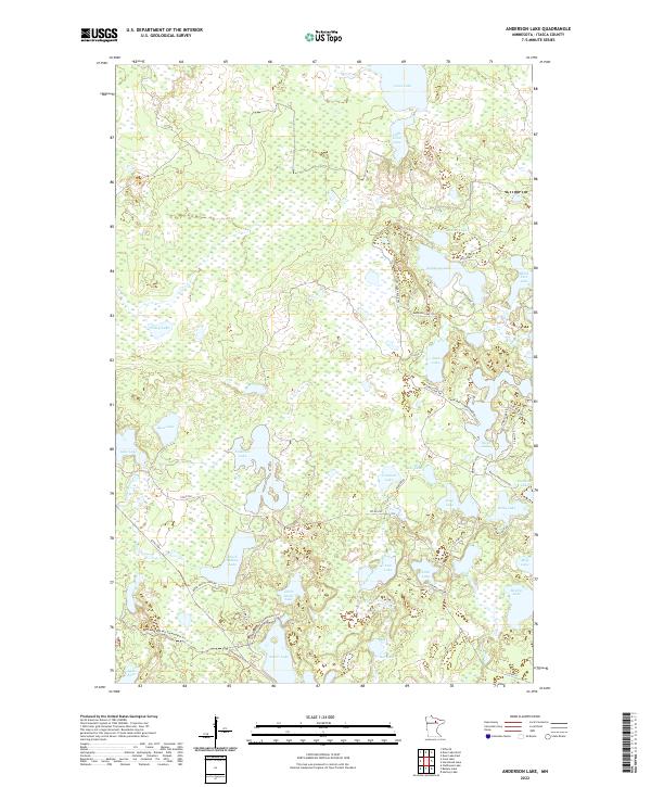Anderson Lake, MN — USGS 7.5-minute topo (2022)