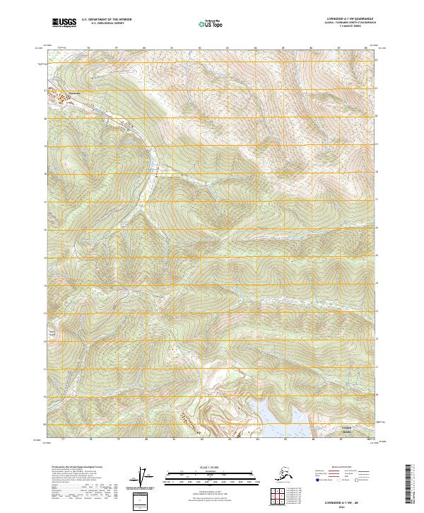 Livengood A-1 SW, AK — USGS 7.5-minute topo (2024)