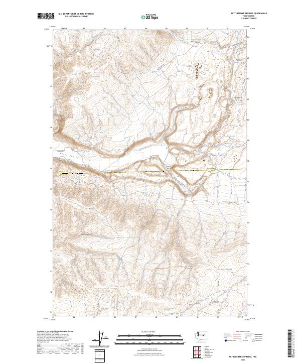 Rattlesnake Springs, WA — USGS 7.5-minute topo (2023)
