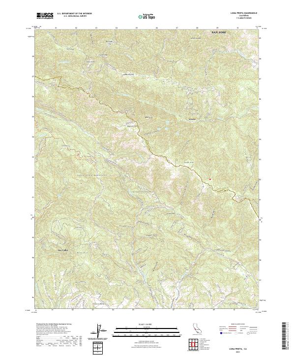 Loma Prieta, CA — USGS 7.5-minute topo (2021)