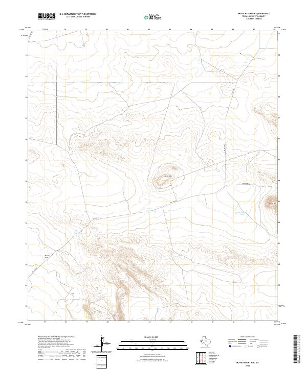 Movie Mountain, TX — USGS 7.5-minute topo (2022)