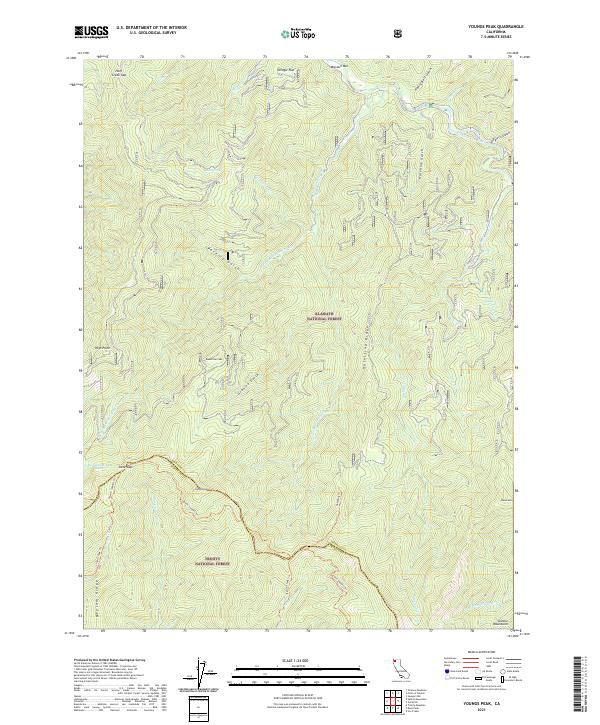 Youngs Peak, CA — USGS 7.5-minute topo (2021)