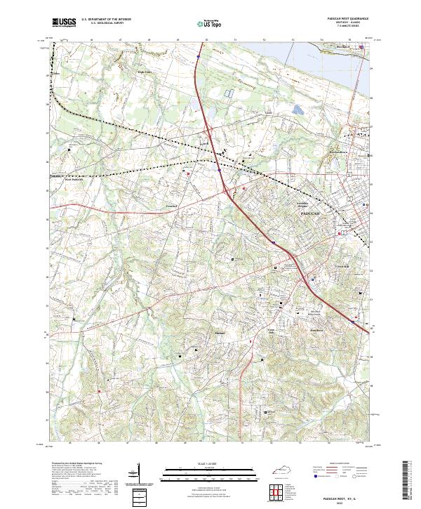 Paducah West, KY-IL — USGS 7.5-minute topo (2022)